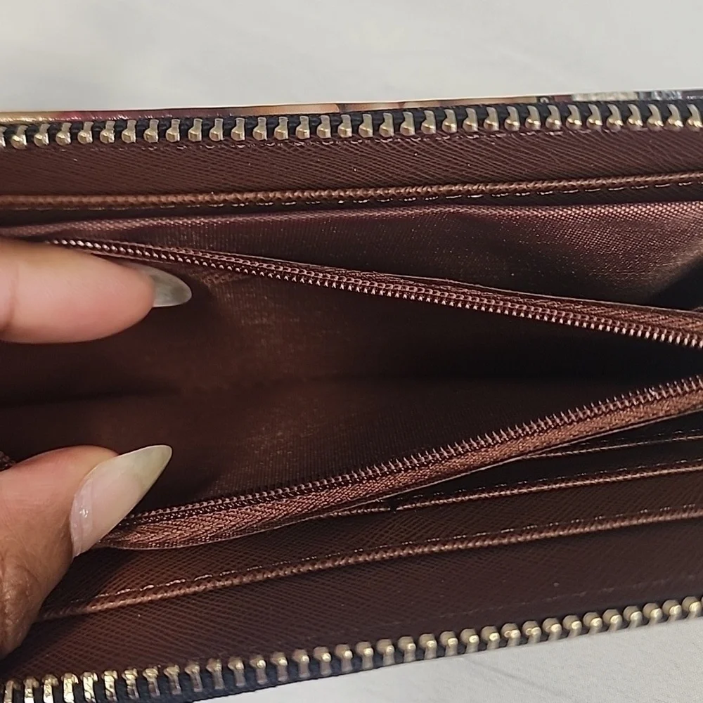 Barack & Michelle Obama Magazine Cover Wallet Glossy Zip Clutch Fashion Wallet